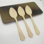Wood Baguette Disposable Soup Spoons Utensils For Wedding 200mm