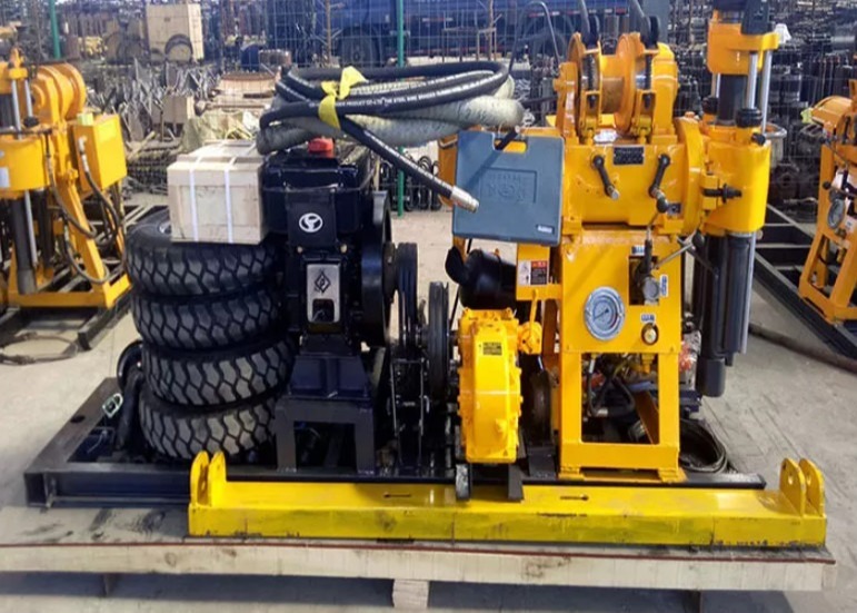 Portable Crawler Water Well Drilling Rig Machine / Spt Gold Mining Core Sample Drilling Rig