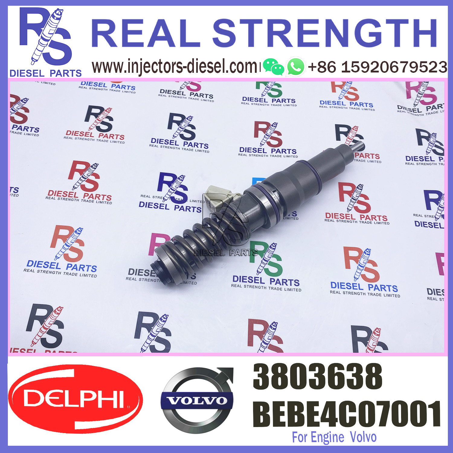 16L Engine V-O-L-V Diesel Injector BEBE4C07001 889481 3803638 Diesel Fuel Injector