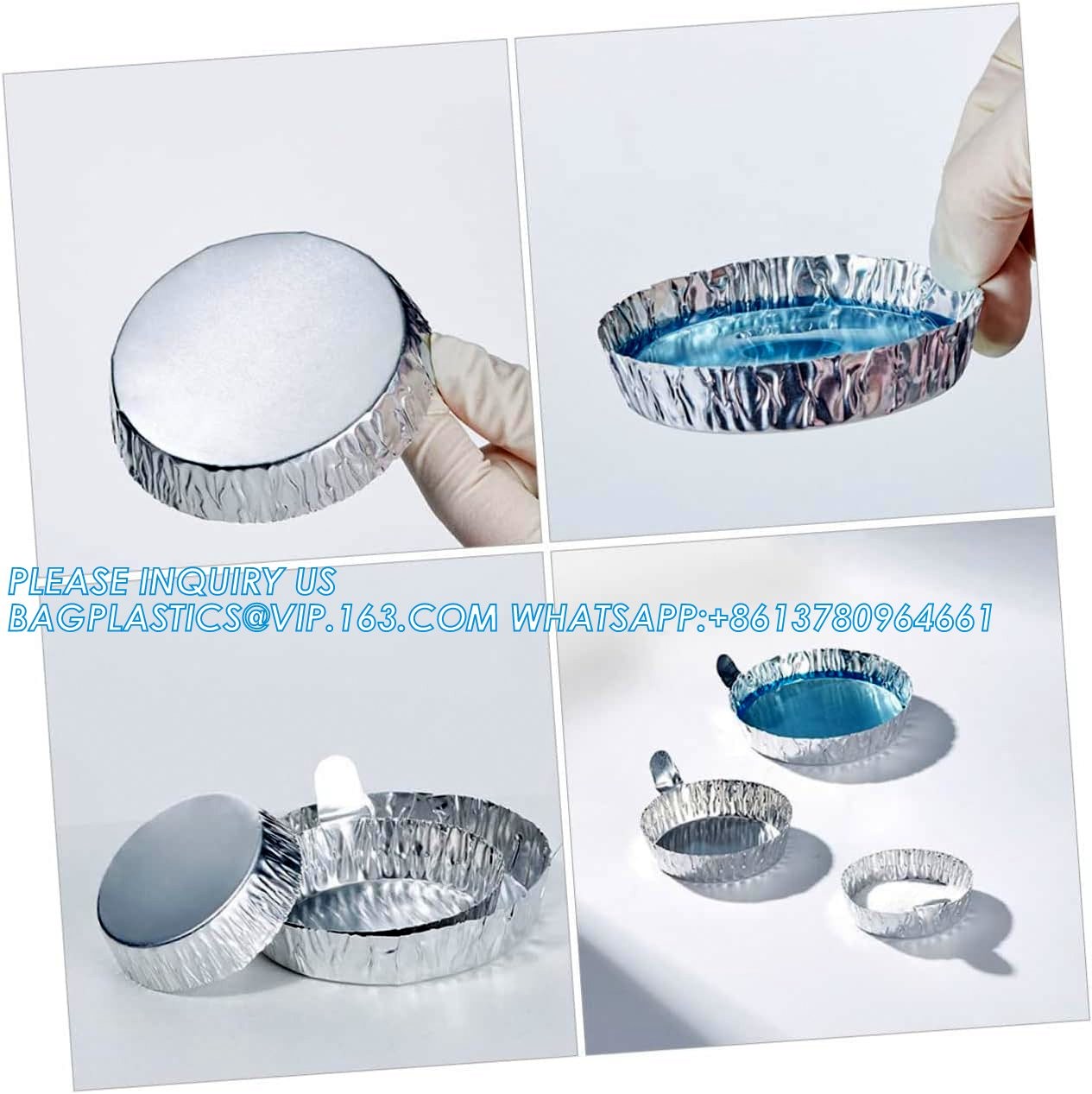 Aluminum Weighing Boats Liquid Mixing Foil Trays Aluminum Weighing Pan Foil Reusable Chemistry Weighing Pan for Lab