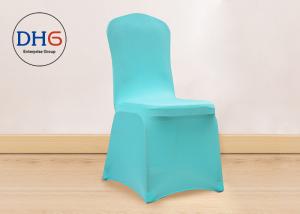Quality Sitting Pretty Wedding Chair Covers Light Blue Environmental Friendly For Resturant wholesale
