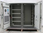 Two Compartment 24U Outdoor Wall Mounted Cabinet , Outdoor Telecom Enclosure