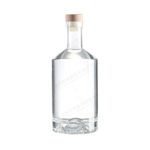 Quality Collar Material Glass Bottle 500ml 750ml 100ml Clear with Thick Fire Mountain Bottom wholesale