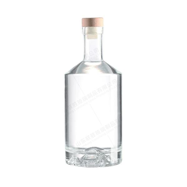 Collar Material Glass Bottle 500ml 750ml 100ml Clear with Thick Fire Mountain