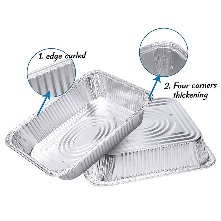 Foil Box Disposable Catering Aluminum Foil Serving Pan For Party Activities