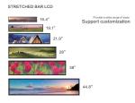 500cd/M2 43.9 Inch Indoor 4G LTE Stretched Bar Lcd Display