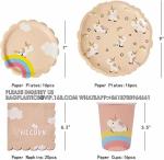 Hot Stamping Unicorn Themed Children'S Birthday Suit Party Supplies Creative