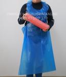 Red HDPE / LDPE Plastic Disposable Kitchen Aprons With 800x1200mm Size