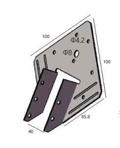 Quality 24 Pcs Black Hurricane Ties Powder Coated Hurricane Straps Fit 2X Truss To Rafter Connector For Roofing Trusses Wood Timber wholesale