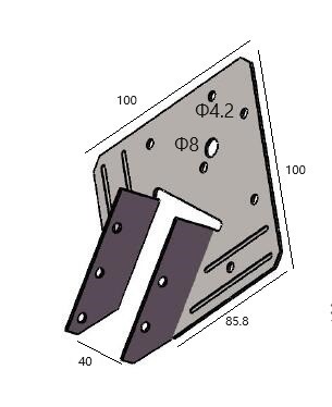 Hurricane Ties for Rafter Hurricane Tie 2x4 Post Inner 1.5x3.5 Heavy Duty Joist Hangers Roofing Trusses Wood Timber Steel Connectors