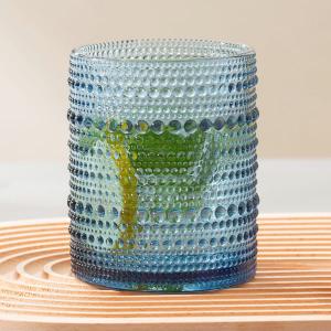 Quality Colored Heavy Jupiter Hobnail Drinking Glasses Tumblers 12 Oz Machine Pressed wholesale