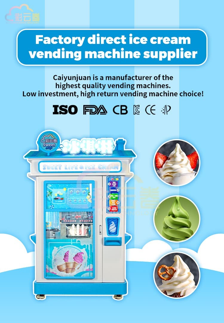 Soft Serve Ice Cream Automatic Machine , Vending Ice Cream Machine Manufacturers