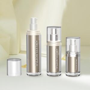 Quality PMMA double wall thick airless bottle squeeze pump 15ml 30ml 50ml wholesale
