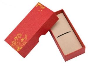 Quality red special paper wooden bookmark packaging box luxury pen packaging paper box Custom rigid bookmark and pen box wholesale