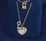Personalized Charms Key Lock Heart Padlock Bracelet Gold Qixi Gift
