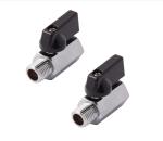 Mini Ball Valve NPT Female x Male Shut-Off Valve in Equal Stainless Steel 301