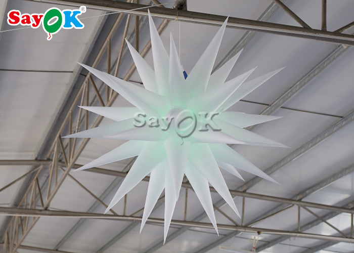 White Hanging Stars 1.5m Inflatable Lighting Decoration