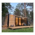 Wooden Foundation Tiny House on Steel Structure Container House Portable Prefab