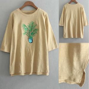 Quality China Manufacturer Women Embroidered Crew Neck T Shirt For Girl wholesale