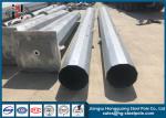 Black Tar Painted Anti - Corrosive Galvanised Metal Pole Polygonal Q345 220KV