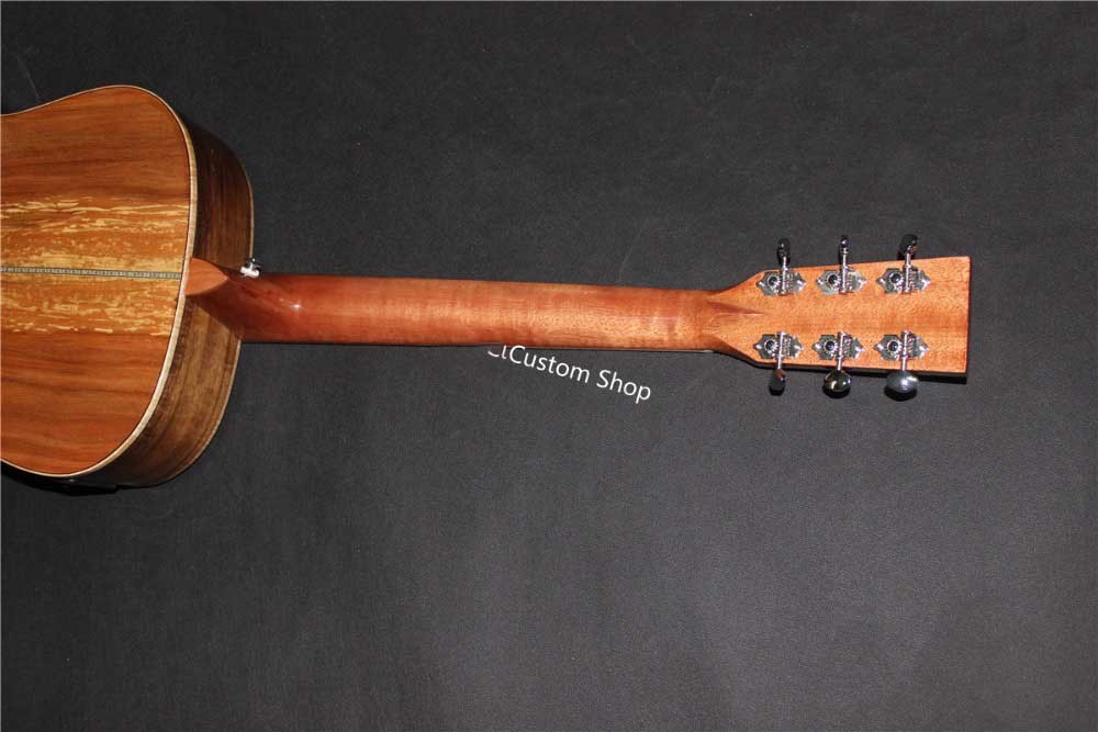 Custom Grand AAAAA All Solid European Applewood OMJM Acoustic Guitar Herringbone Binding