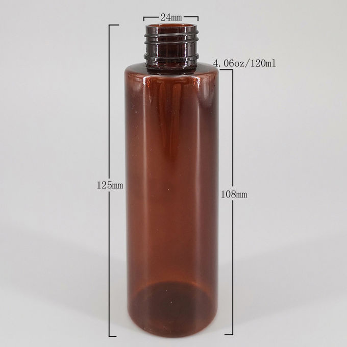 PET 24mm Brown 120ml Recycled Plastic Bottles