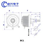 BC1 Porcelain Plate Adjustable Resistor 500W 5R 5 Ohm Dual Couplet