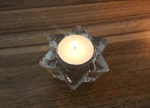 Quality Home decor candle,3 hours tealight candle with star holder wholesale
