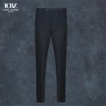 100% Wool Men's Pants Business Black Suit Pants Slim Casual Straight Dress Pants