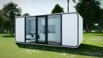 Apple Cabin House Sturdy Galvanized Steel Frame And Metal Carved Panel For