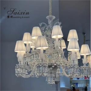 Quality 12 Light Crystal Chandelier Bedroom Lighting Event Ceiling Decor Larger Shade Hotel 20 Inch wholesale