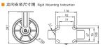 8 Inch Heavy Duty Caster Wheels 200mm 800kg Load Aluminum Core