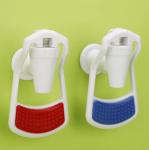 Downward Hot Cold Water Dispenser Faucet White Red Blue Color PP material