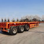 Container Transportation 2 3 4 Axles 20feet Platform Semi Trailer Flatbed Semi