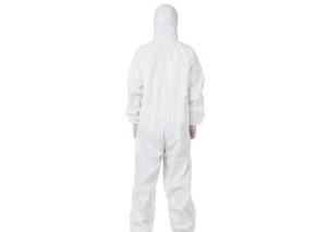Quality Antivirus Hooded Disposable Coveralls Waterproof White Work Protection wholesale