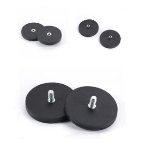 Quality Round Ring Disc Rubber Coated Pot Rare Earth Fishing Magnets Permanent Neodymium Magnet wholesale