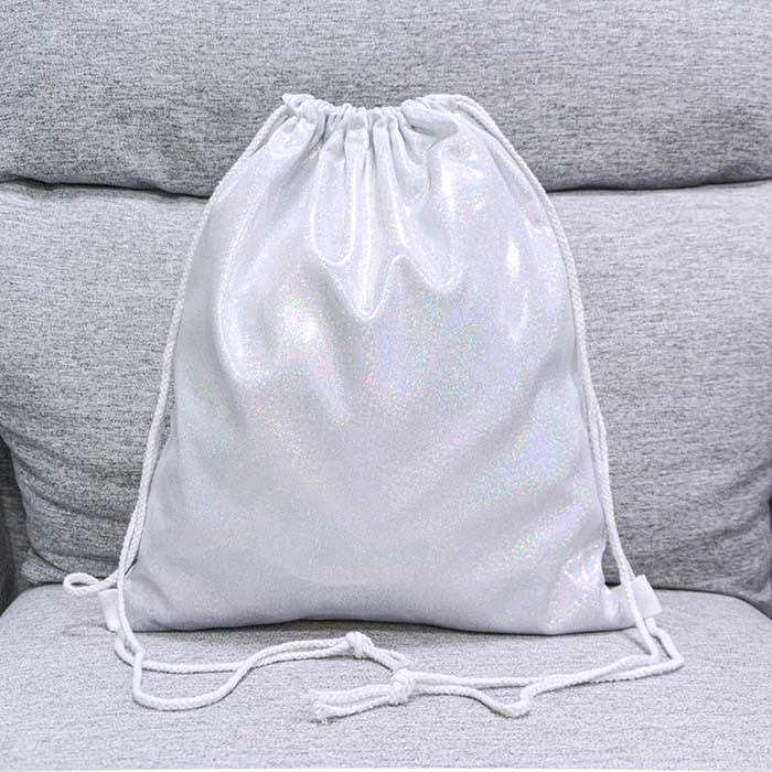 Colorful Sublimation Glittery Drawstring Bag For DIY Personalized Photo Printing