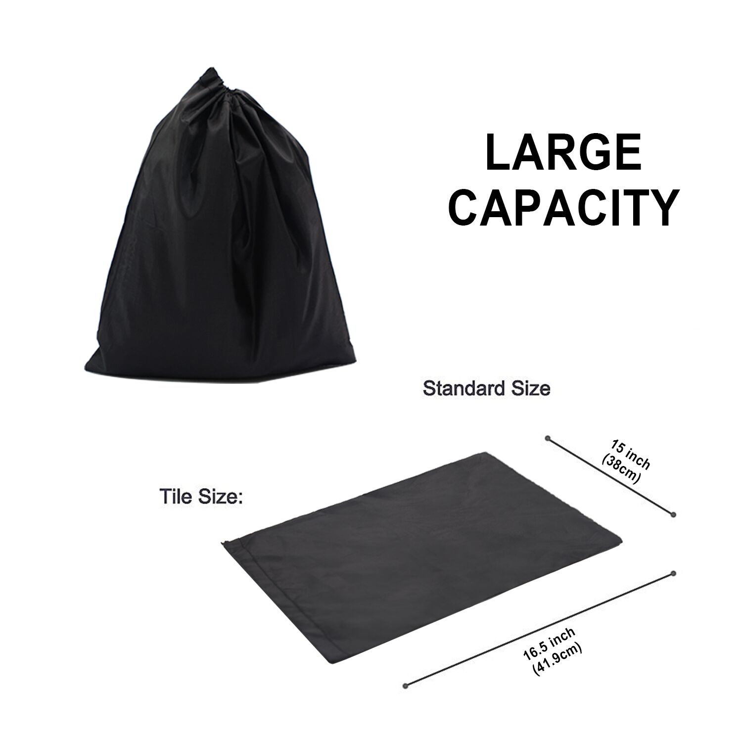 Reusable Single Fabric Shoe Bags Waterproof Nylon Fabric Promotional