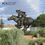 Large Memorial Design Outdoor Casting Bronze Cavalry Soldier Sculpture