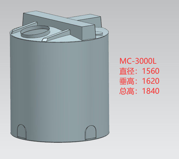 Round 3000 Liters Rotor Moulding 792 Gallons 2.5 To 3mm