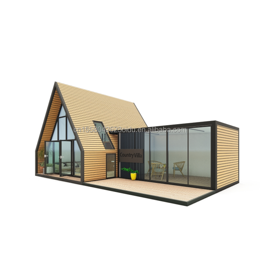 Modern Steel Frame Galvanized Steel Bending 180g Tiny Prefab House for Family Vacations or Hotel