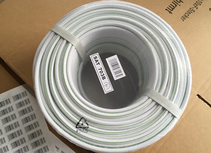 SAT 501/602/703 Satellite 75 Ohm TV Cable , Flexible Coaxial Cable 75 Ohm