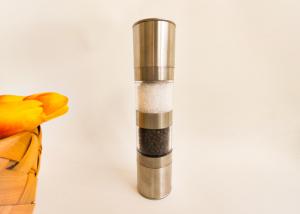 Quality Silver Handle Ergonomic Design For Easy Grip Stainless Steel Pepper Grinders wholesale