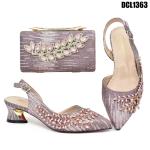 Supoo Good quality gold Italian ladies shoes matching bags african wedding low