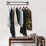 Wall-Mounted Clothes Rack Industrial Pipe Clothes Hanging Bar