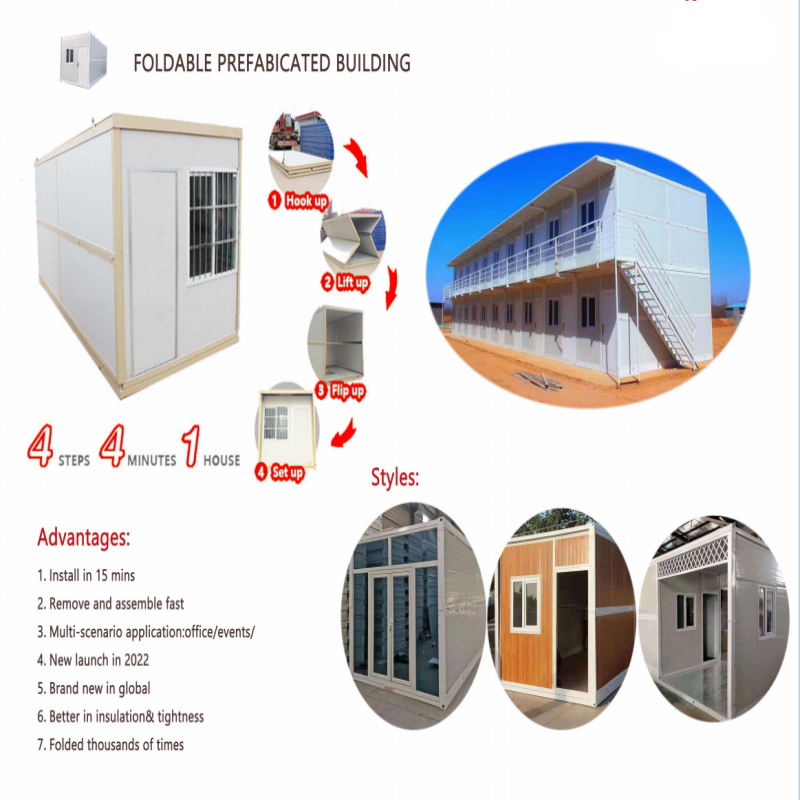 Electro Galvanized Steel Structure Outdoor Cafe Container House with Glass Panels