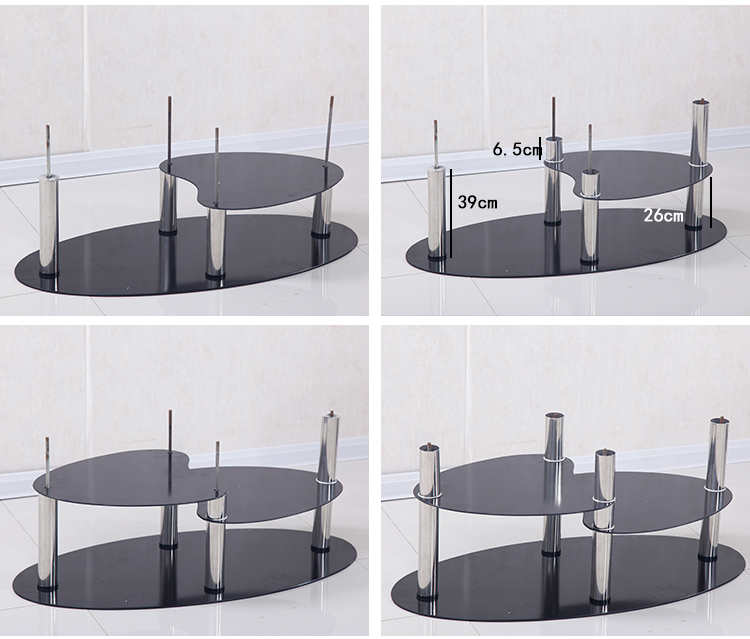 Practical Center Coffee Table , Multi Purpose Oval Center Table