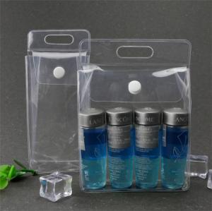 Quality Transparent PVC Cosmetic Bag , Clear Plastic Makeup Bag With Zipper wholesale