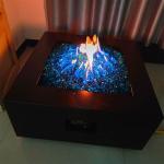 High Temperature Black Color Metal Square Gas Patio Heater Fire Table