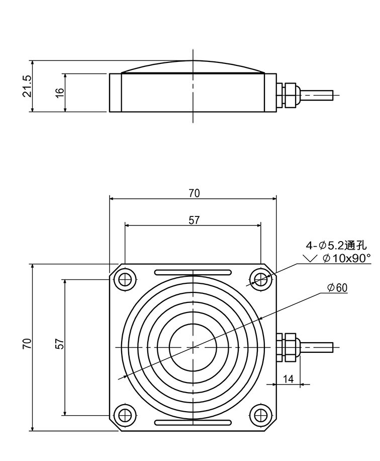 500N 1000n Tension Compression Force Sensor Aluminum Load Cell Brake Pedal